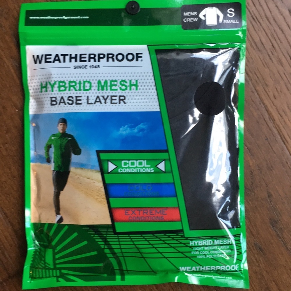 Weatherproof brand‎ long underwear shirt mesh top black small